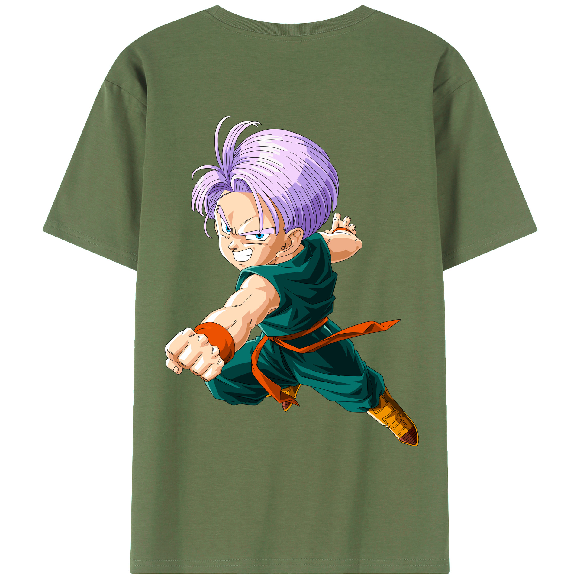 （画像用） ドラゴンボール トランクス（Torankusu）DRAGON BALL Trunks 綿100％ メンズ半袖Tシャツ（バックプリント） 通気性